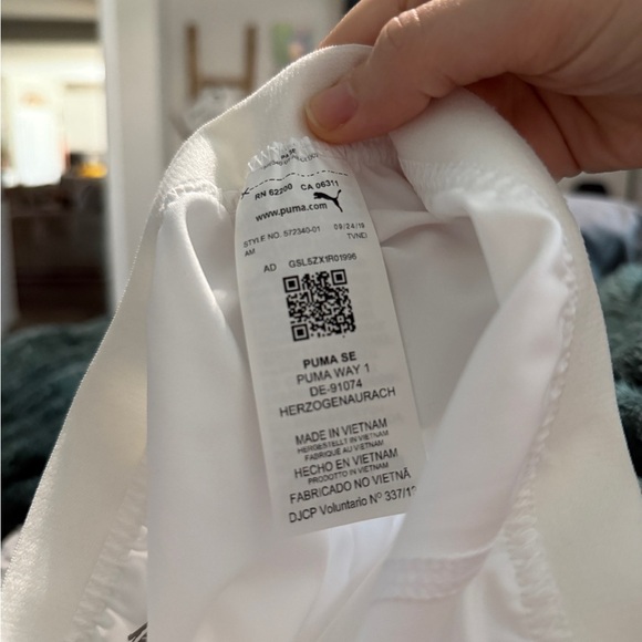 NWOT Puma Girl Kid Size XL White Shortie Shorts Dance Athletic Gymnastics - Picture 8 of 9